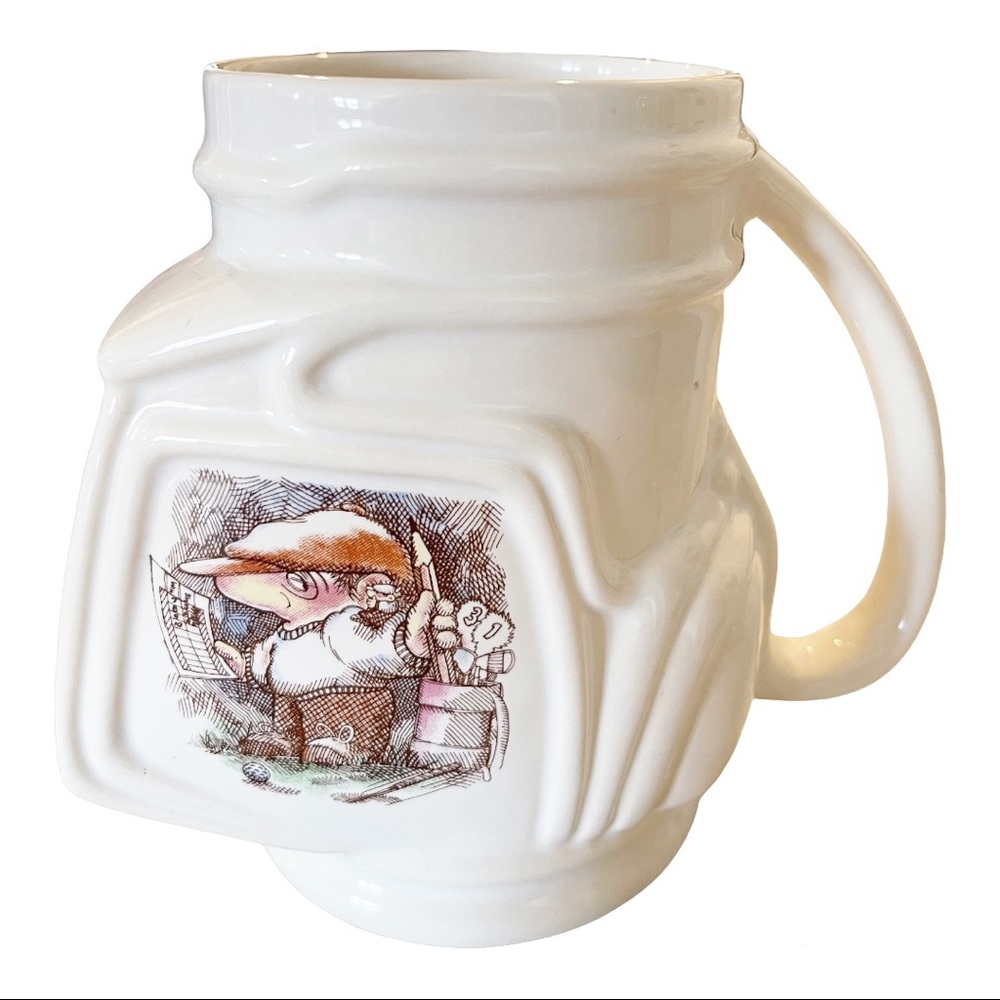 Vintage golf bag shaped coffee mug 1991